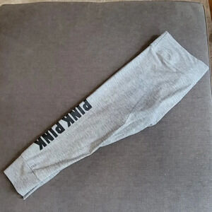 Pink Victoria Secret Ultimate 54867 Women's Gray Polyester Blend Pull on Legging